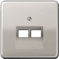 Лицевая панель Jung CD500 для 2-м. розетки RJ11/RJ45 платина картинка